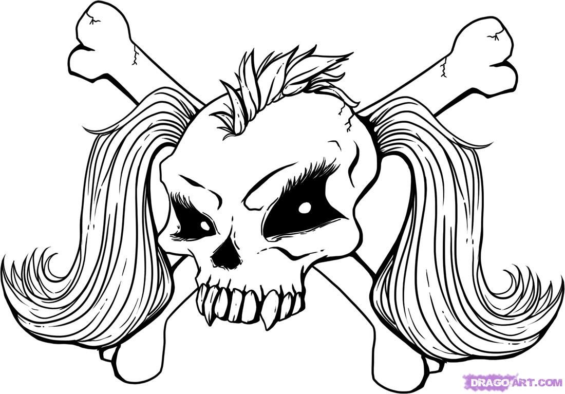 9 Pics of Skull Graffiti Coloring Pages - Cool Easy Skull Drawings ...