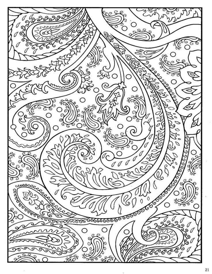 Dover Paisley Designs Coloring Book | Mandala coloring