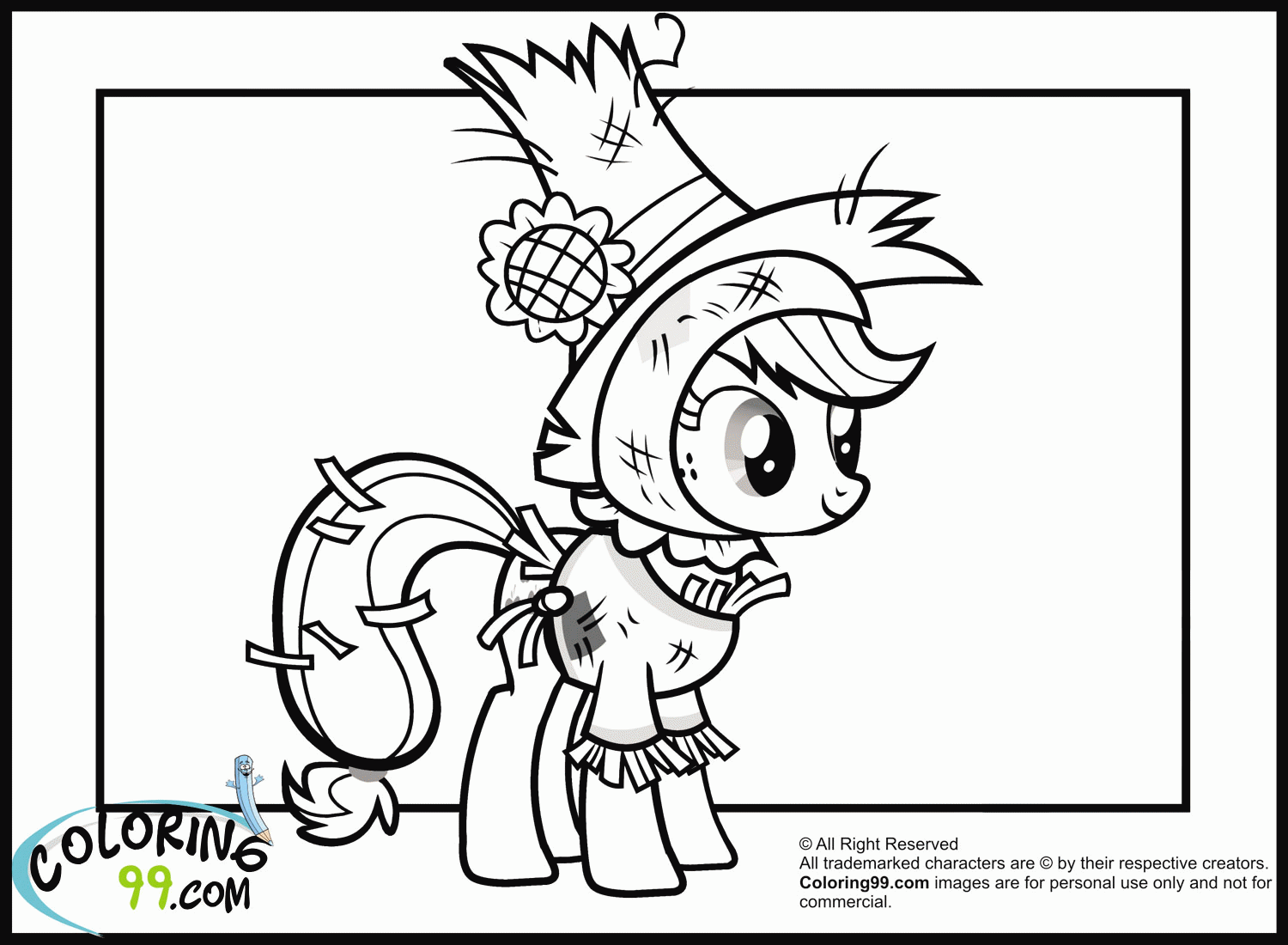 My Little Pony Applejack Coloring Pages | Minister Coloring