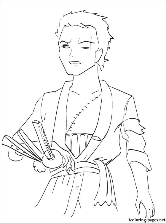 Roronoa Zoro One Piece coloring page | Coloring pages