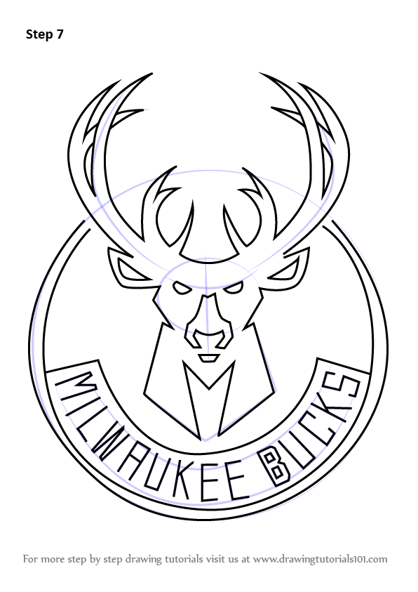 How to Draw Milwaukee Bucks Logo - DrawingTutorials101.com | Bucks logo,  Milwaukee bucks, Drawings