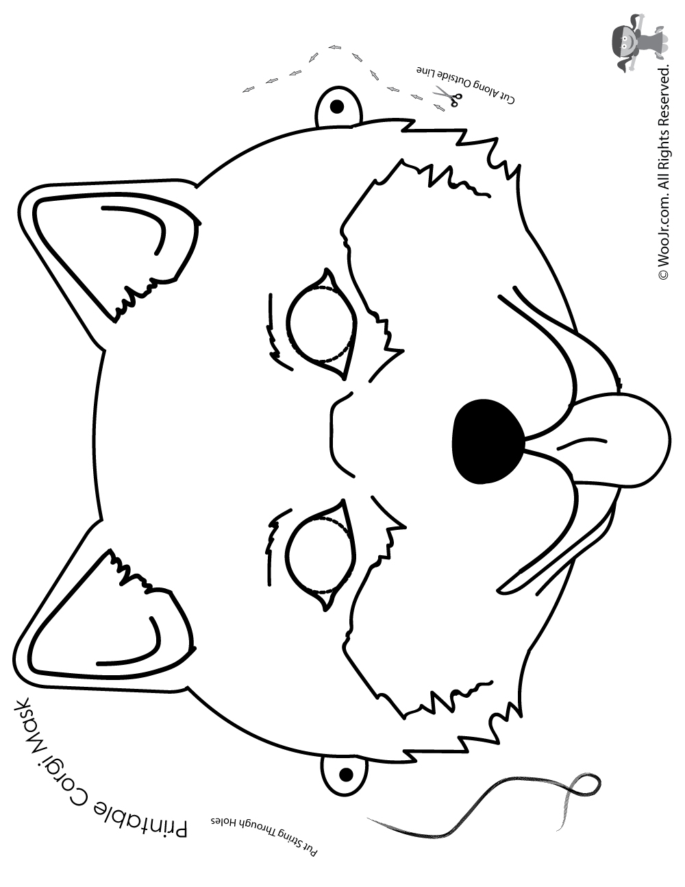Corgi Mask - Coloring Page | Woo! Jr. Kids Activities : Children's  Publishing