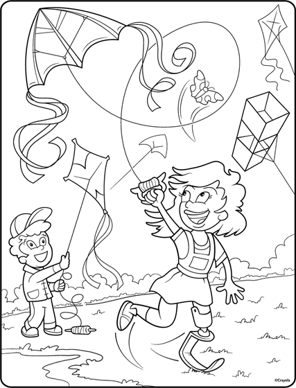Colors of the World Kite Flying Coloring Page | crayola.com