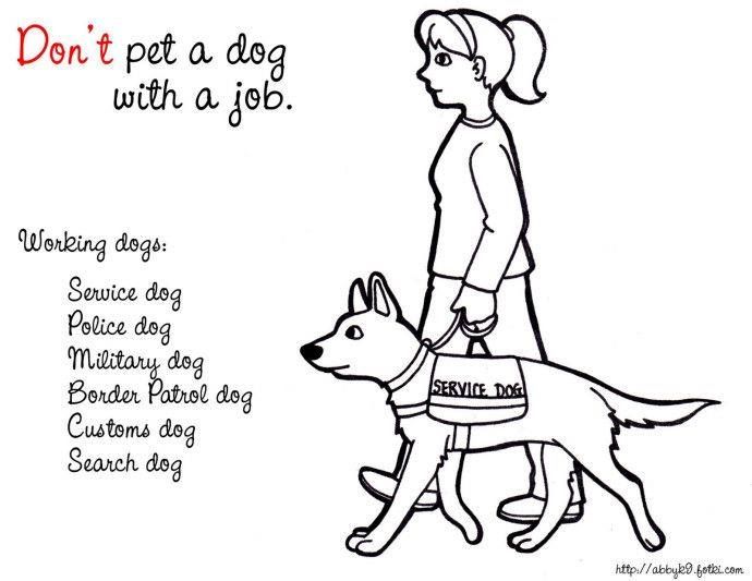 Don't pet a dog with a job. | Dog coloring page, Police dogs, Military dogs
