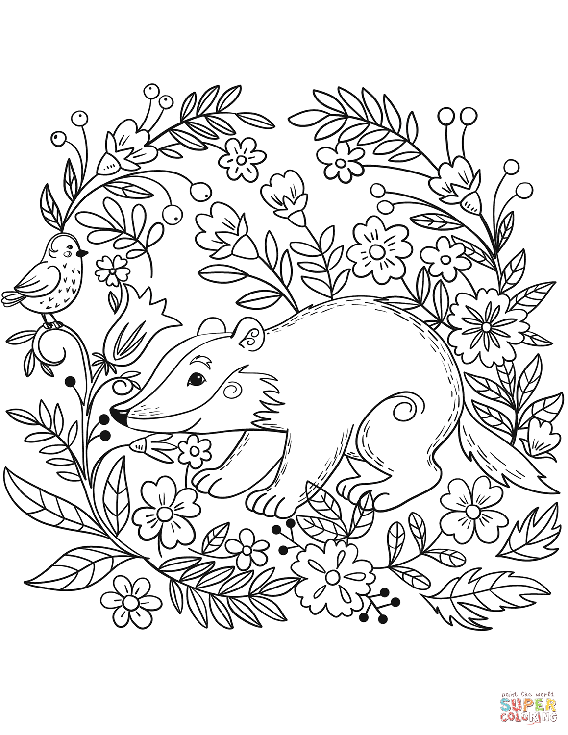 Badgers coloring pages | Free Coloring Pages