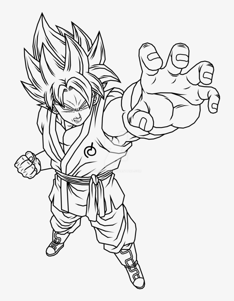 Big Goku Super Saiyan 1 Coloring Pages - Goku Super Saiyan ...
