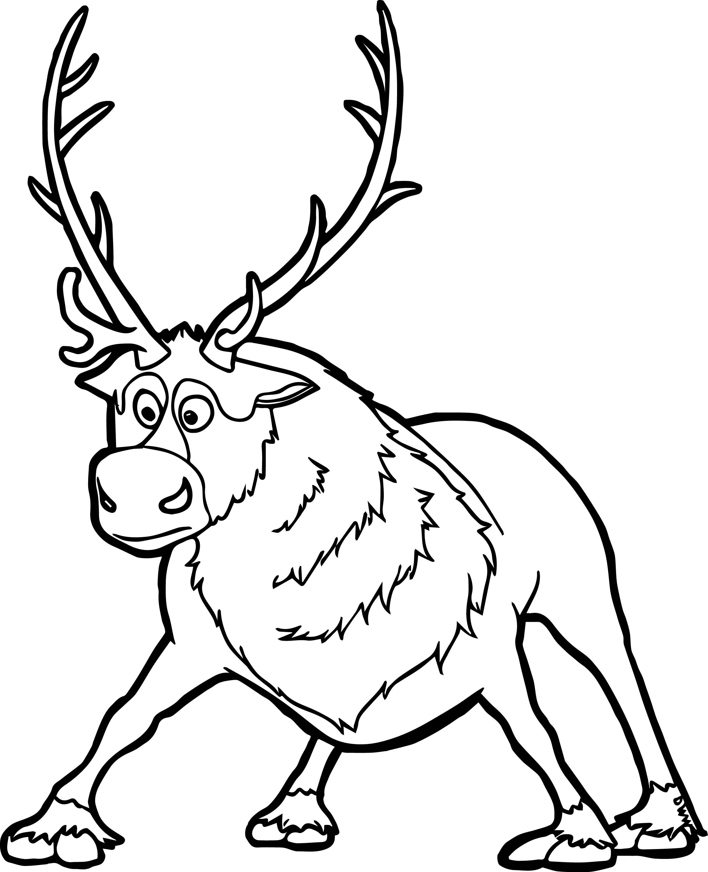 Sven Coloring Page | Frozen coloring pages, Frozen coloring ...