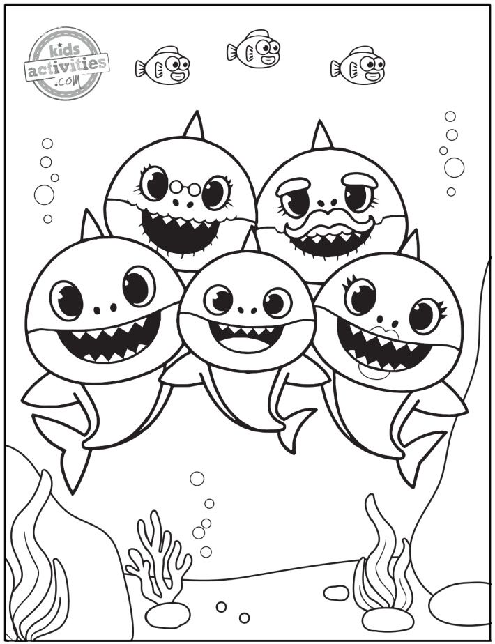 Printable Baby Shark Coloring Pages ...