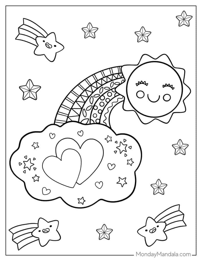 36 Rainbow Coloring Pages (Free PDF ...