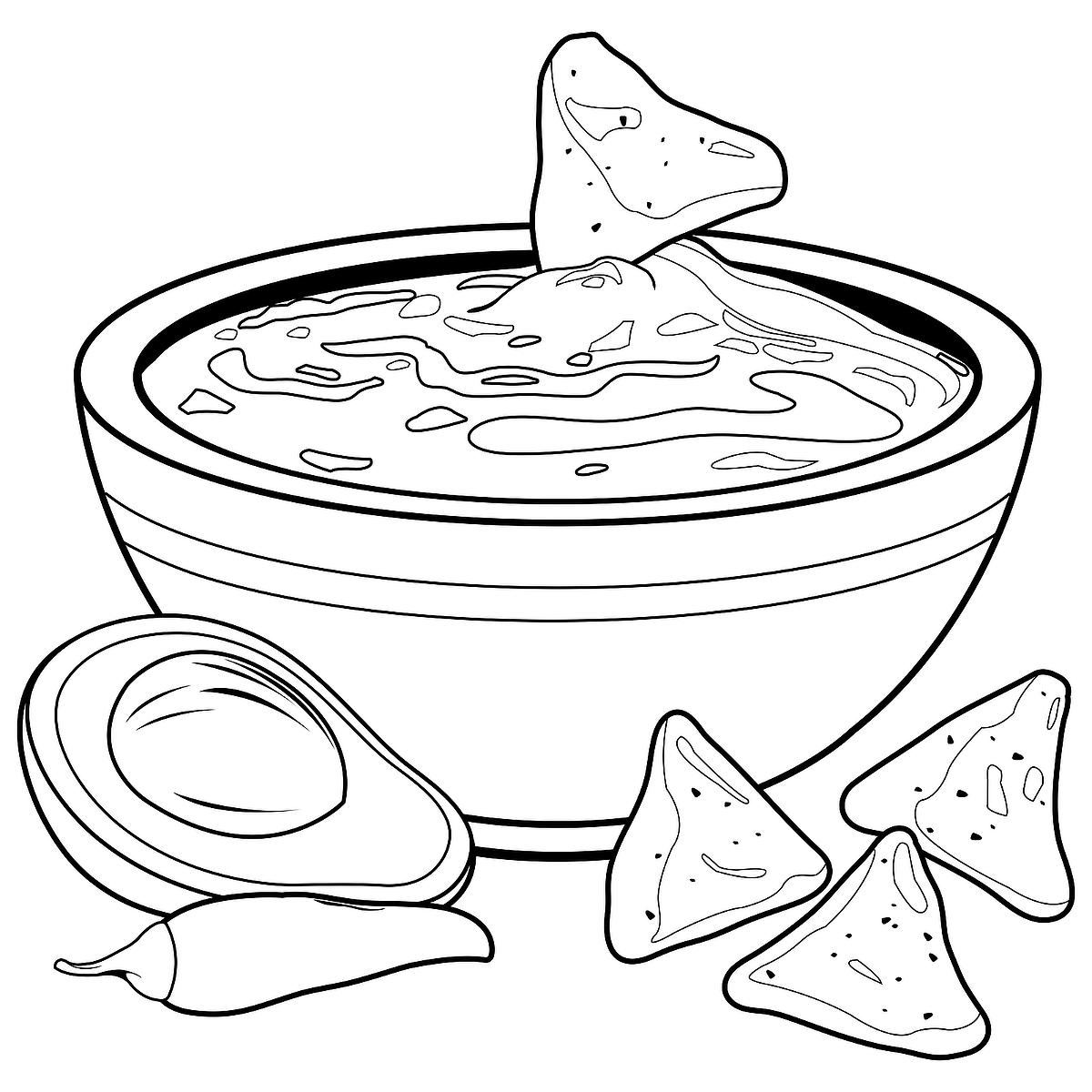 Mexican Food Coloring Pages: Free ...