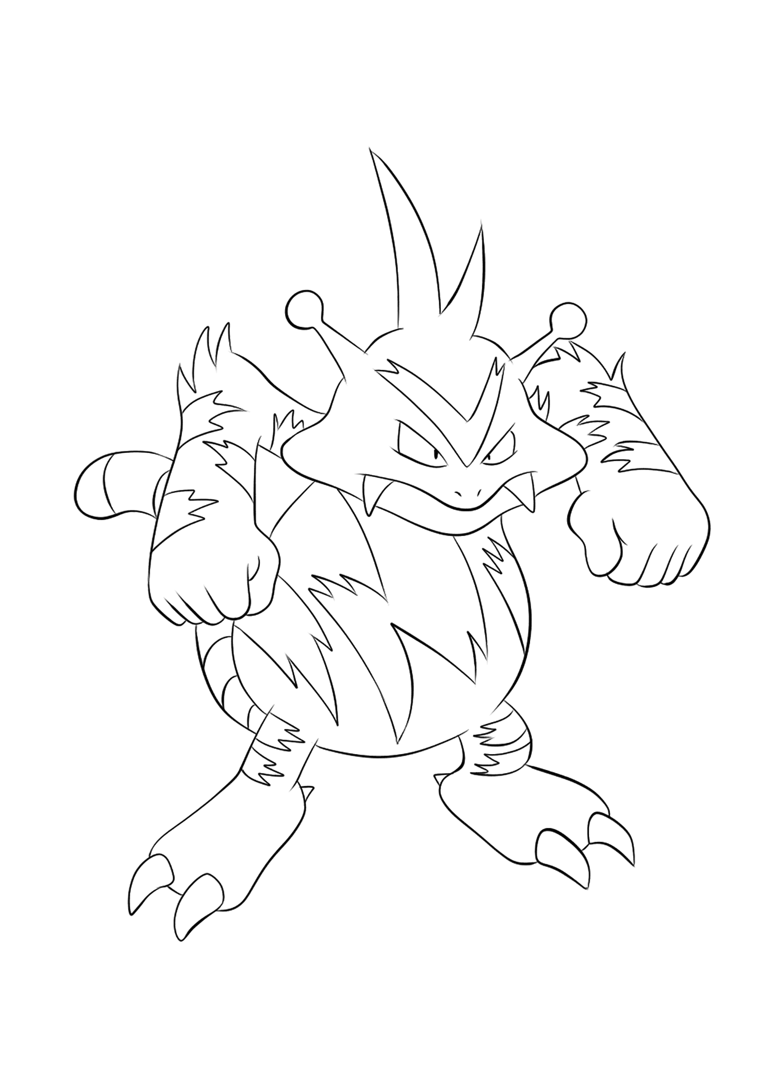 Electabuzz (No.125) : Pokemon (Generation I) - All Pokemon coloring pages  Kids Coloring Pages