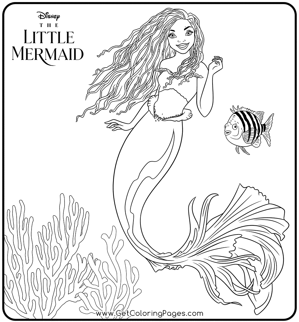 The Little Mermaid Movie Coloring Pages - GetColoringPages.com