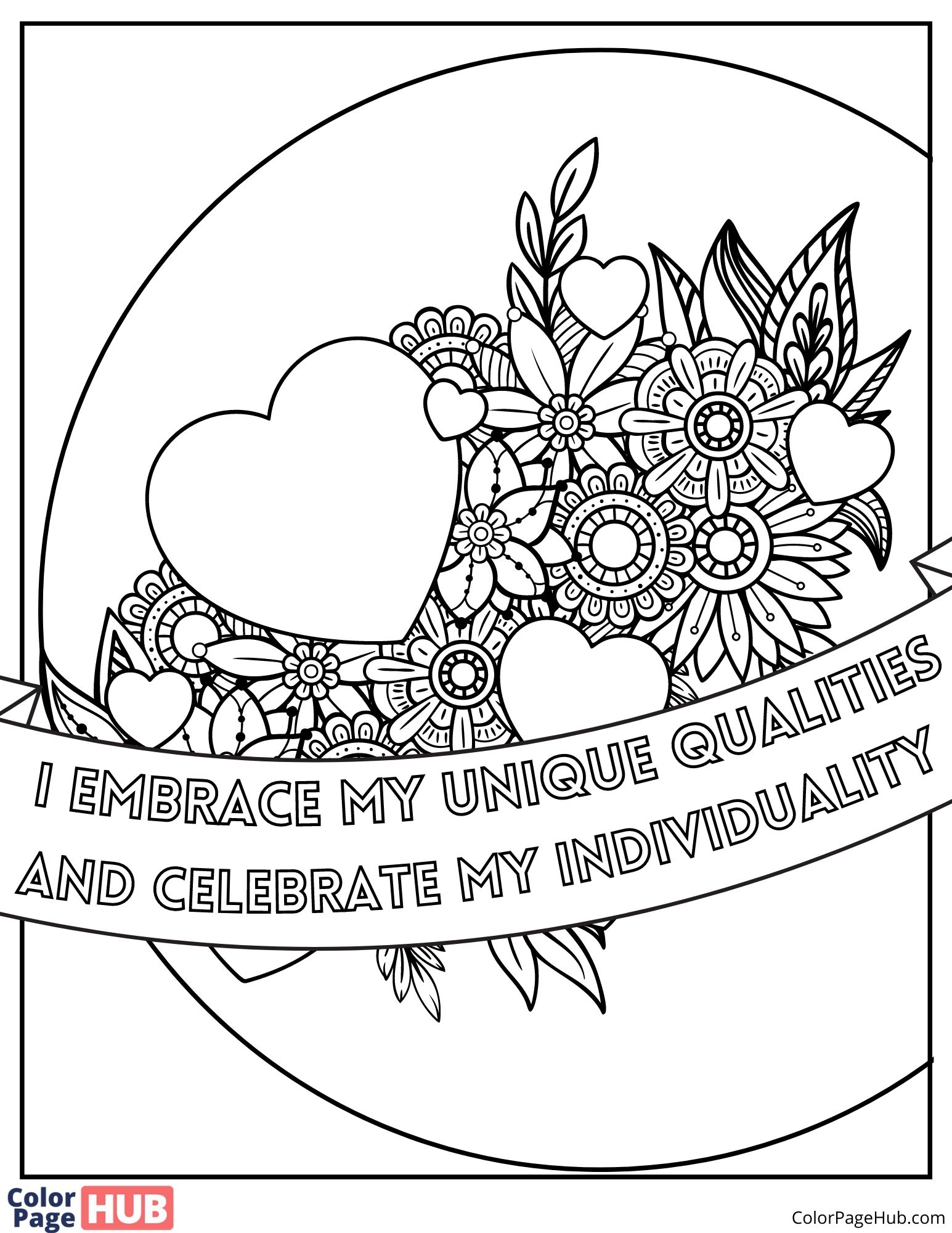 Affirmations Coloring Pages Printable ...