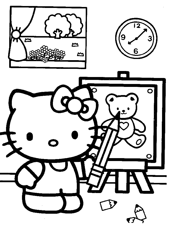 Hello Kitty Coloring Pages (