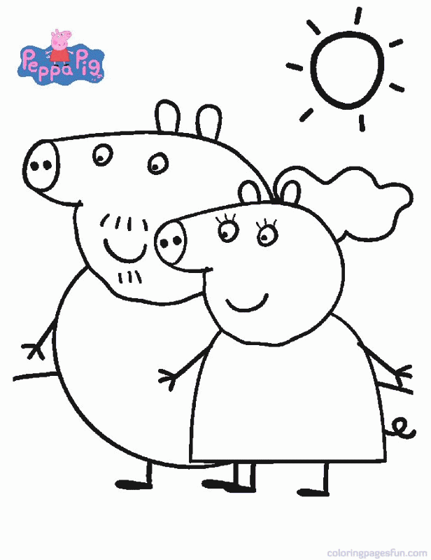 Peppa Pig Coloring Pages 3 | Free Printable Coloring Pages 