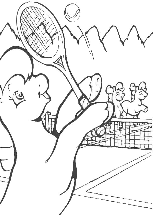 MY LITTLE PONY coloring pages - My Little Pony playing tennis