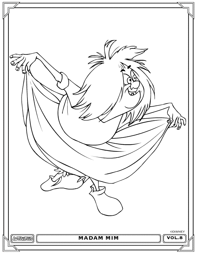 Coloring page Merlijn de tovenaar Merlin the Wizard