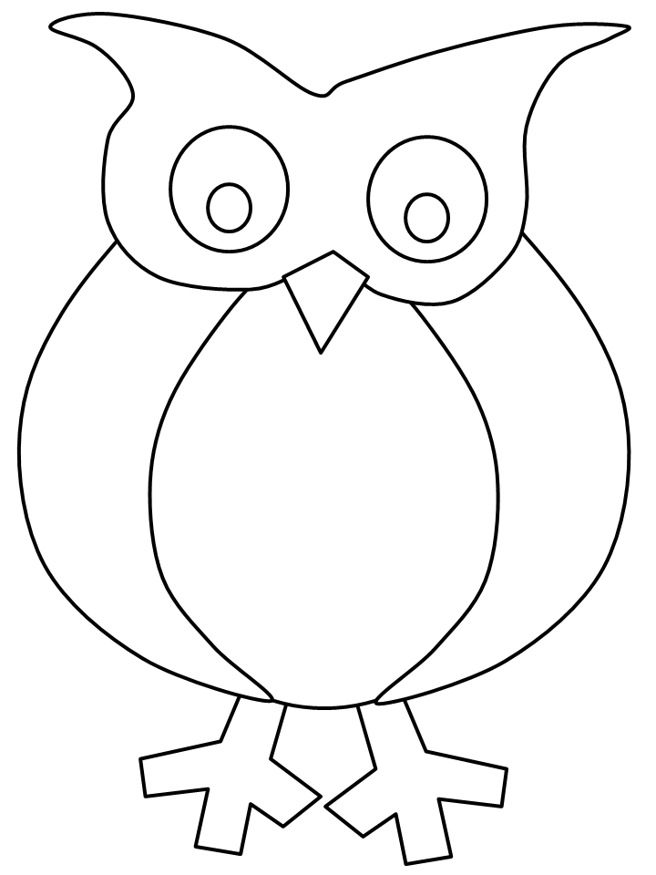 Birds Owl1 Animals Coloring Pages & Coloring Book