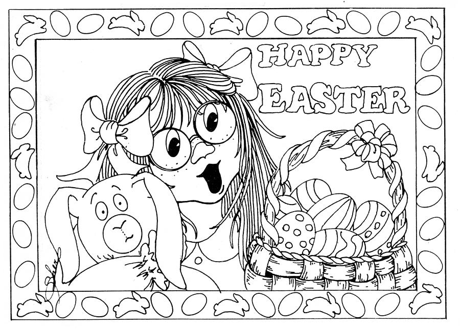 Color Me Card- Easter by Sher Sester - Color Me Card- Easter 