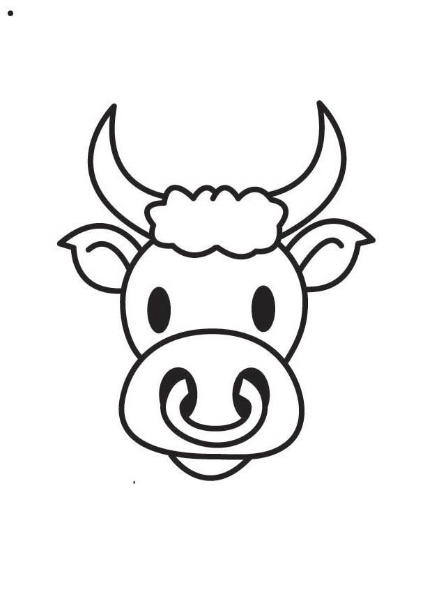 Coloring page Bull's Head - img 17565.
