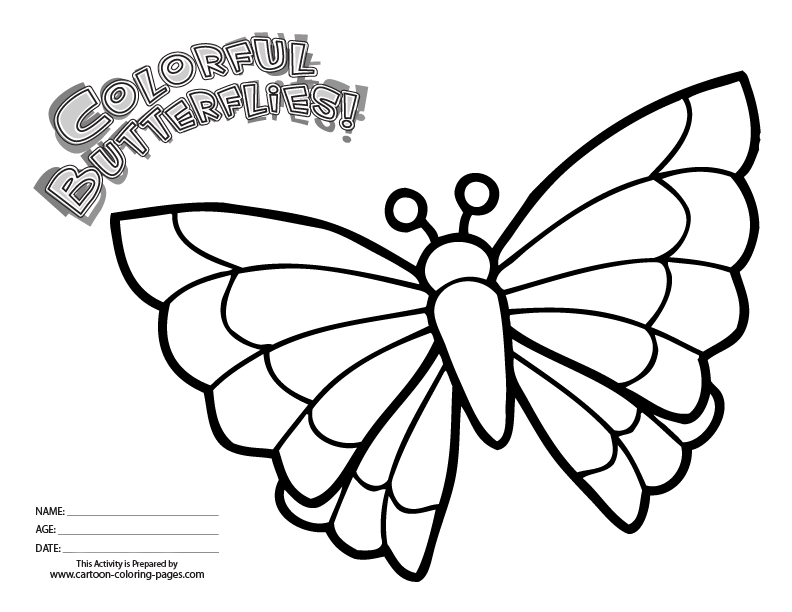 butterfly cartoon Colouring Pages (page 2)