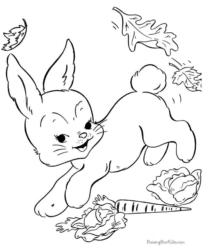 Bunny Coloring Pages To Print - Free Printable Coloring Pages 