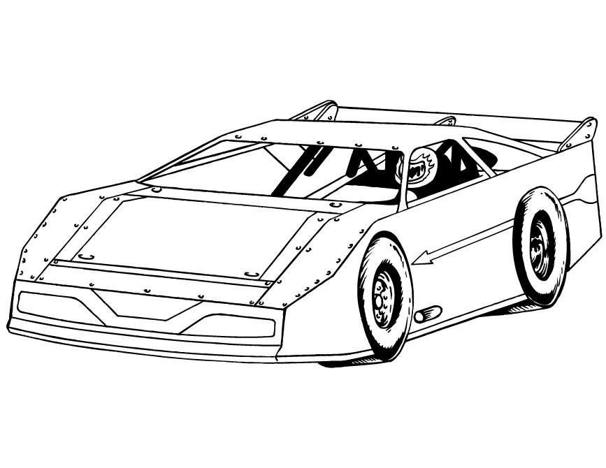 Race Car Checkered Flags Coloring Page | HM Coloring Pages