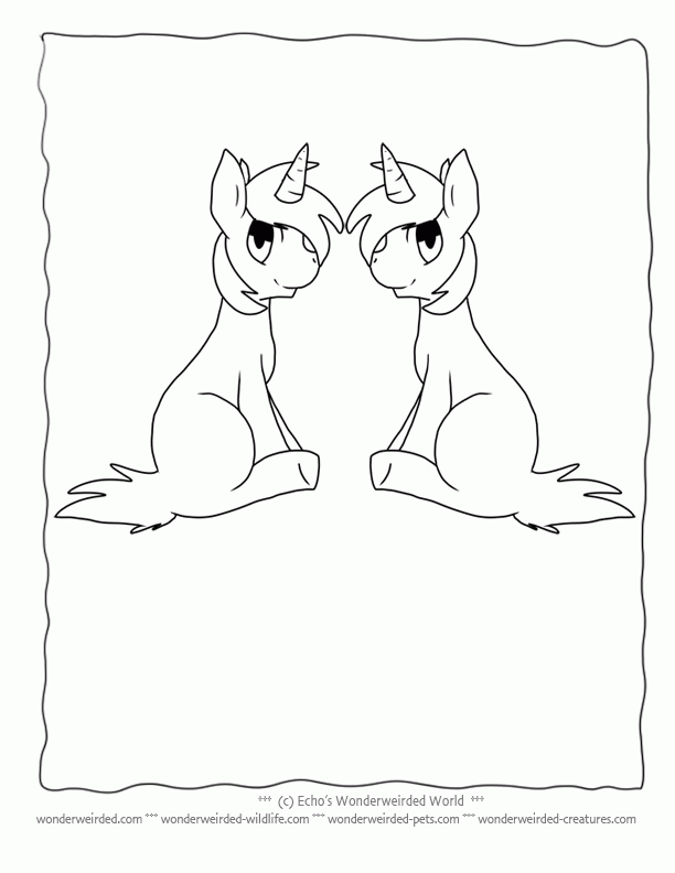 Unicorn Coloring Page for Kids, Echo's Free Unicorn Coloring Pictures