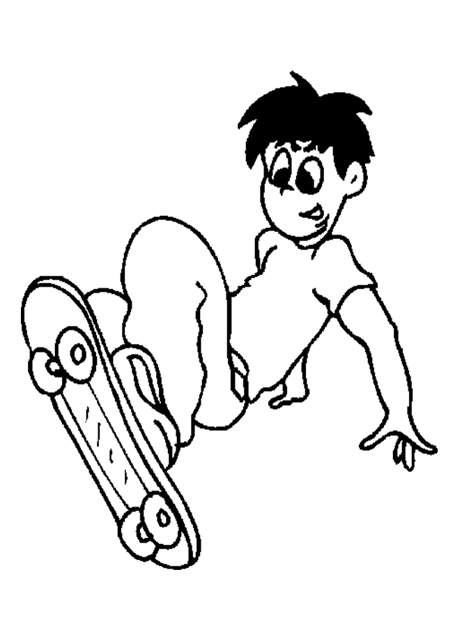 Skateboarding Coloring Sheet