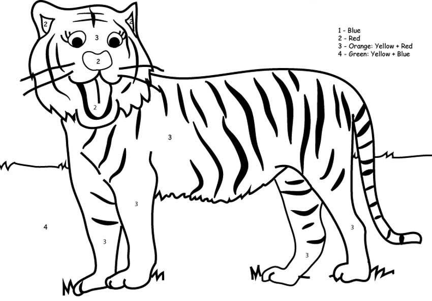 Tiger Coloring Pages For Kids - Free Coloring Pages For KidsFree 