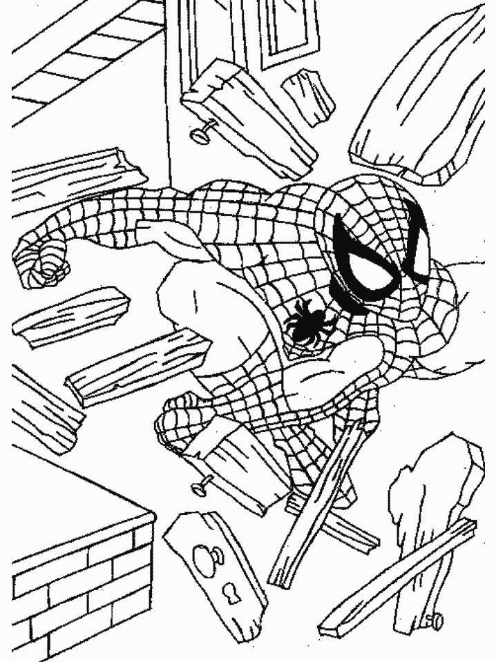 Cartoon Spiderman Coloring Pictures