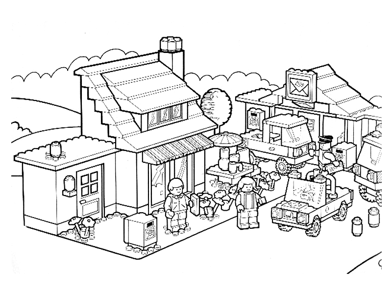 Lego Truck Coloring Page. The Coloring Page - Coloring Nation