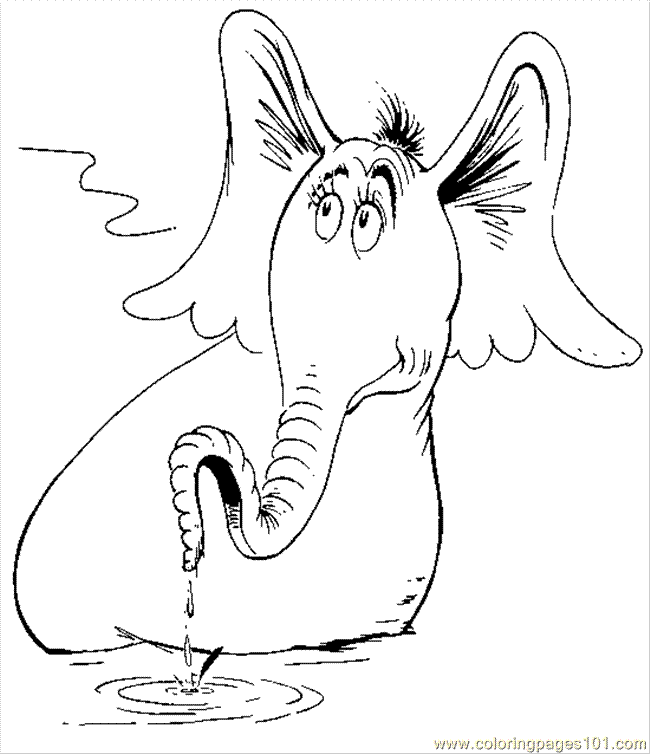 Coloring Pages Horton The Elephant (Mammals > Elephant) - free 