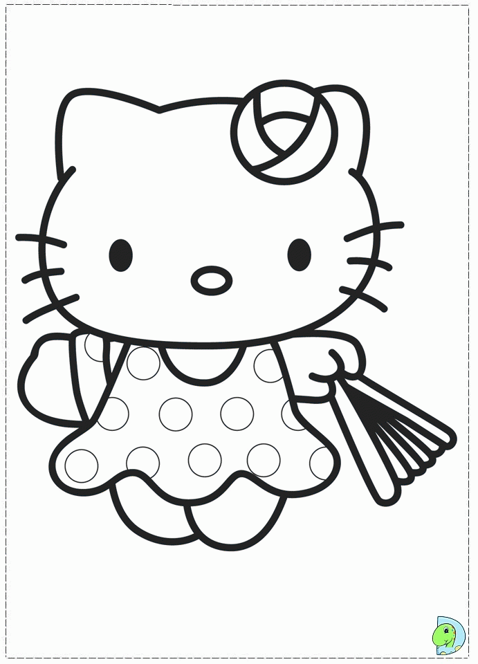 simple Hello Kitty Coloring pages