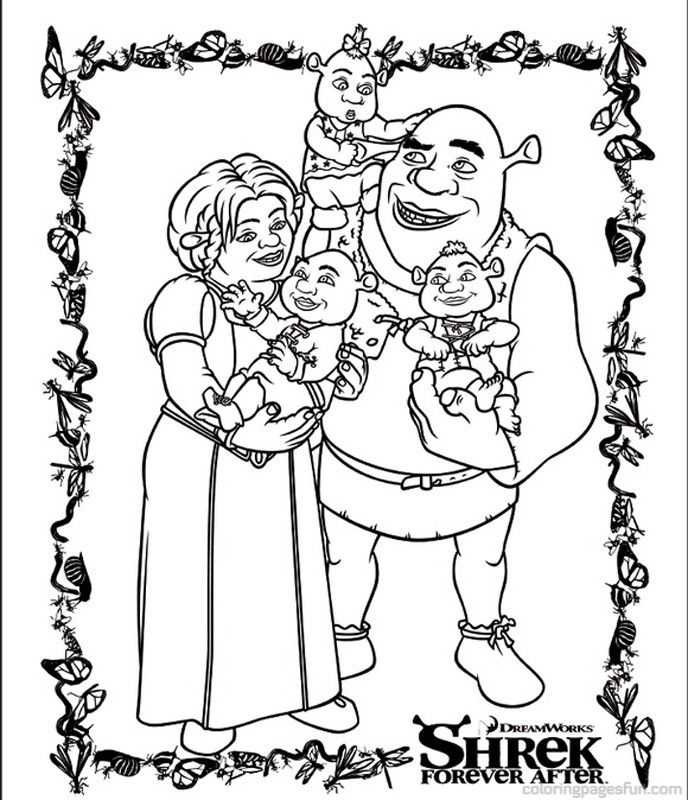 shrek forever after Colouring Pages