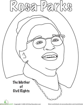 rosa parks the mother of civil rights to print and color