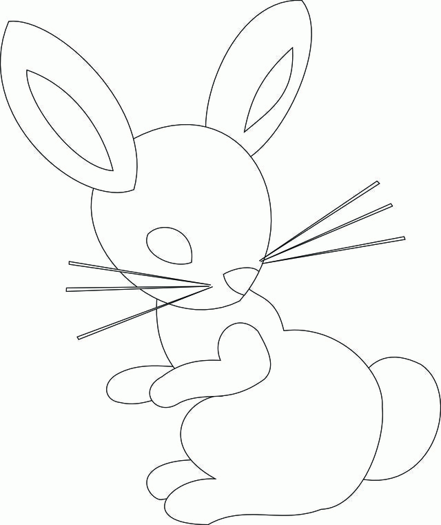 Bunny and Baby Chick to Applique or Color