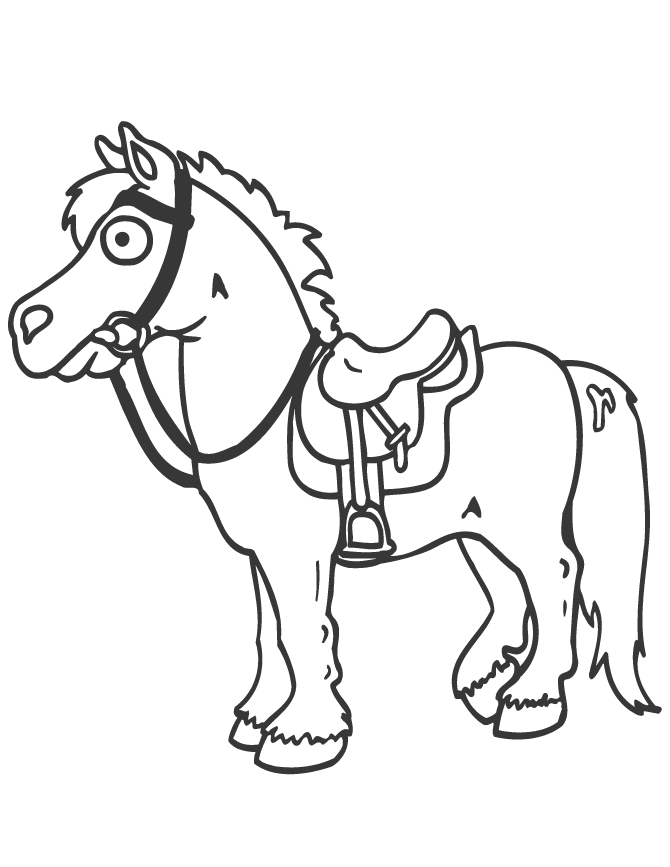 Download Easy Cartoon Horse Coloring Pages Kids Or Print Easy 