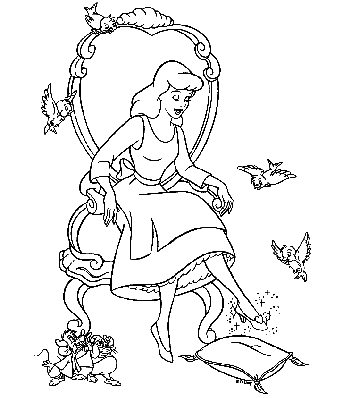Cinderella Colouring Pages #6444 Disney Coloring Book Res: 700x800 