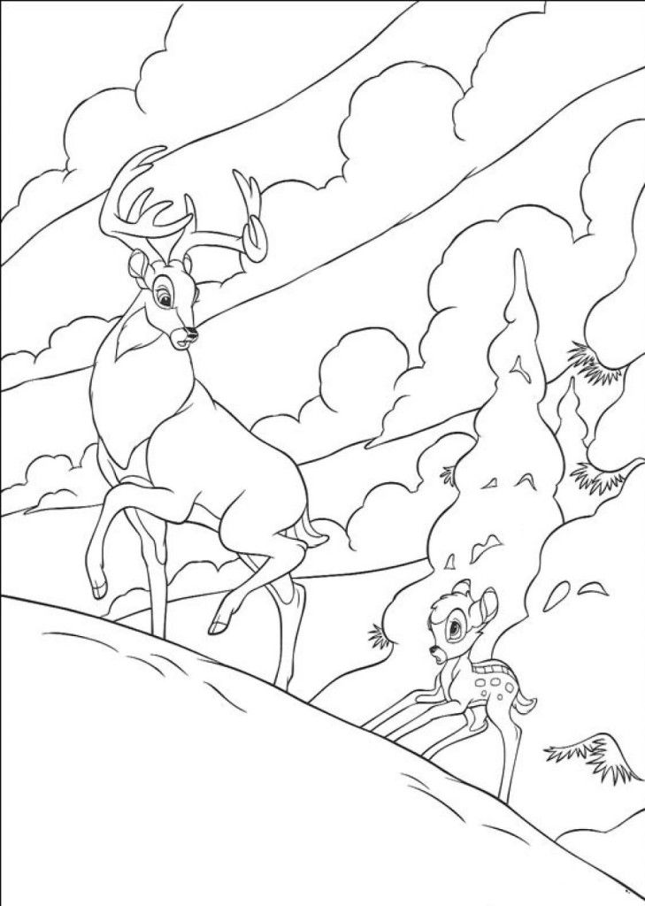 Bambi Coloring Page 1038 « Printable Coloring Pages