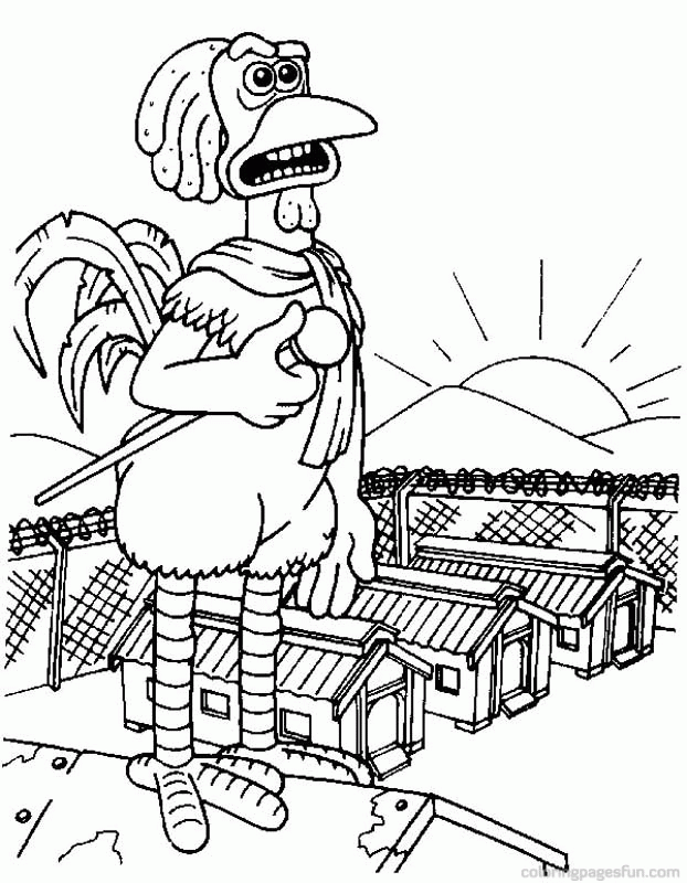 Chicken Run | Free Printable Coloring Pages 