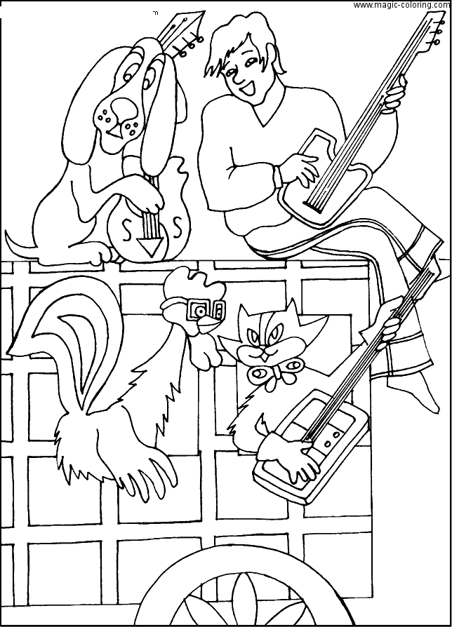 russian musician Colouring Pages