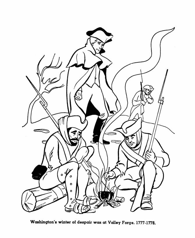 Veterans Day Coloring Pages - evolutionary War Veterans - Valley 
