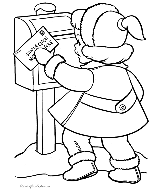 Letter to Santa Claus - Christmas Coloring Pages