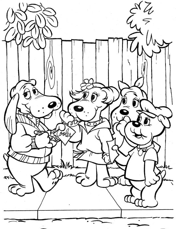 dogs and puppies coloring pages 05