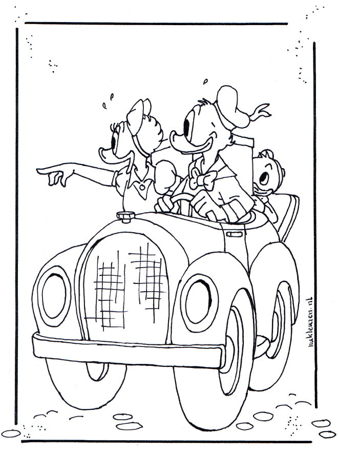 Fred's Driving Mystery Machine Coloring Page | Kids Coloring Page