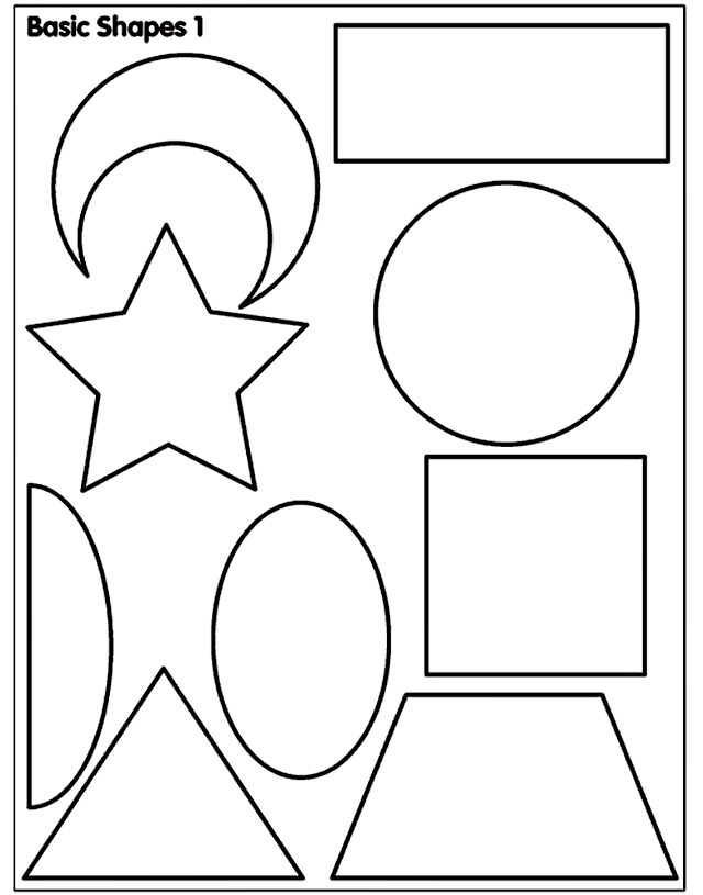 Shape Coloring Book Pages