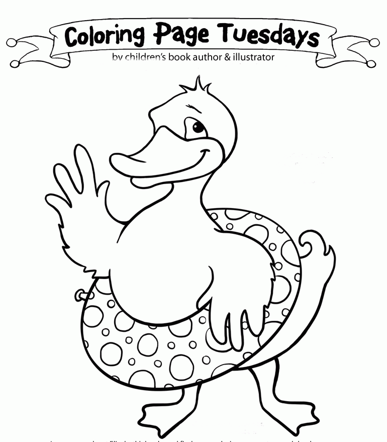 Lucky Ducky Coloring Pages