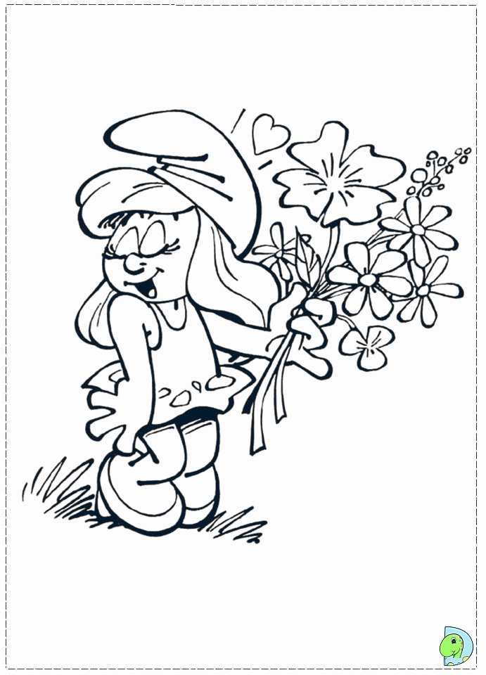 Smurfette Coloring page
