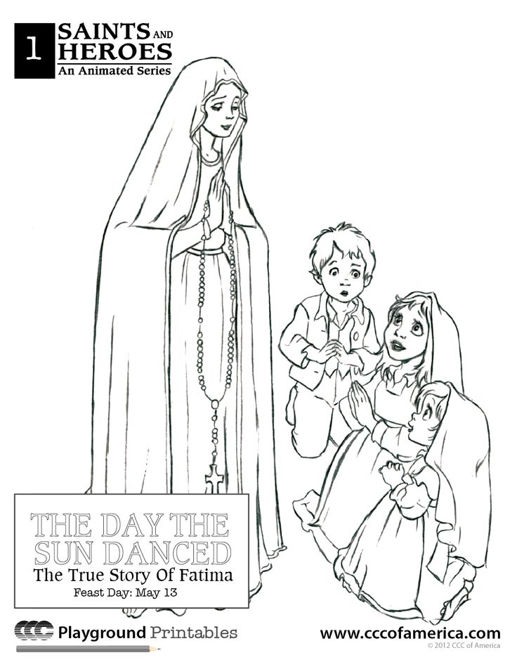 Our Lady of Fatima Coloring Books | Catholic- Coloring Sheets | Pinte…